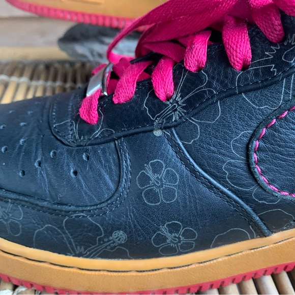 Vintage Nike Air Force I Low Premium 07’ Black Hawaii Shoes - Picture 7 of 14